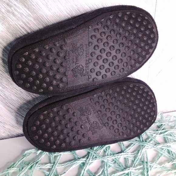 Laura Ashley Toddler Black/Pink Moccasin Slippers Sz;Small (11-12) Girl - Picture 7 of 7